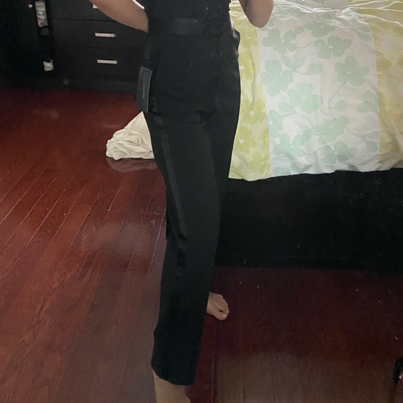 S Zara Black Dress Pants With Shiny Trim - Picture 3 of 3